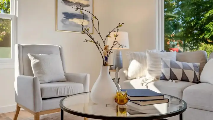 Staged living room