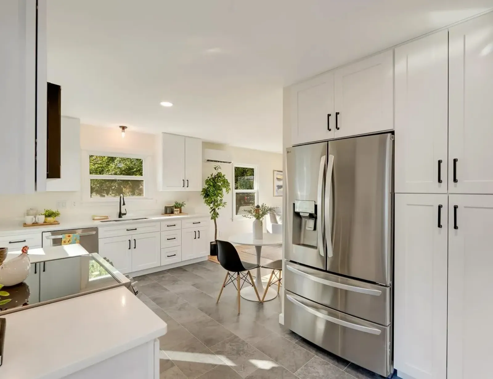 Bright white kitchen